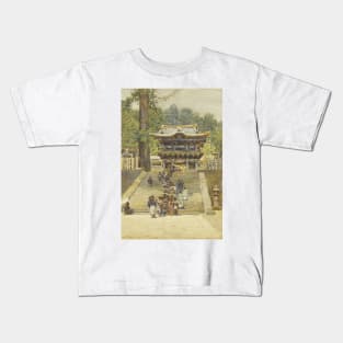 The Yomeimon Gate of Tosho-gu Shrine, Nikko, Japan by Robert Weir Allan Kids T-Shirt